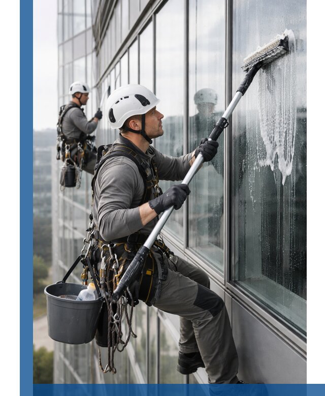 Высотная мойка сплошного остекления с выездом в Ефремах