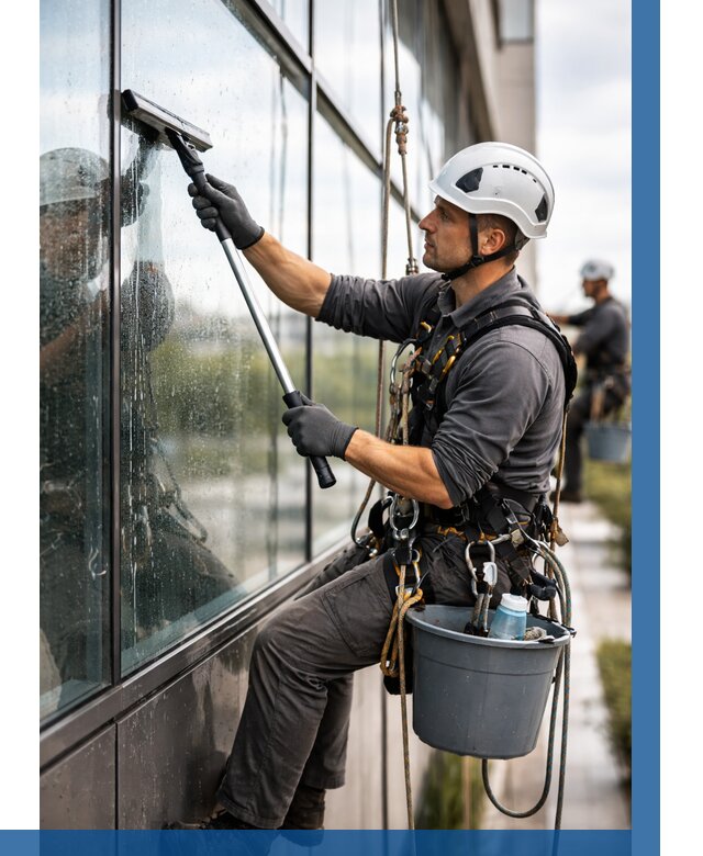 Мойка стеклянных фасадов в Ефремах от 205 р. | ВЫСОТНИК-Фрм