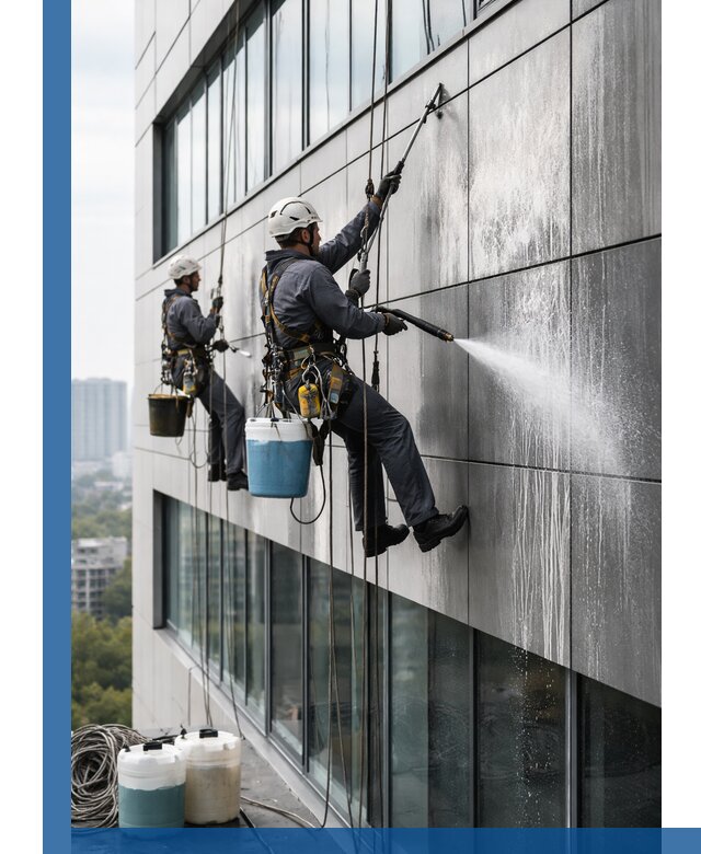 Профессиональная мойка вентилируемых фасадов в Ефремах