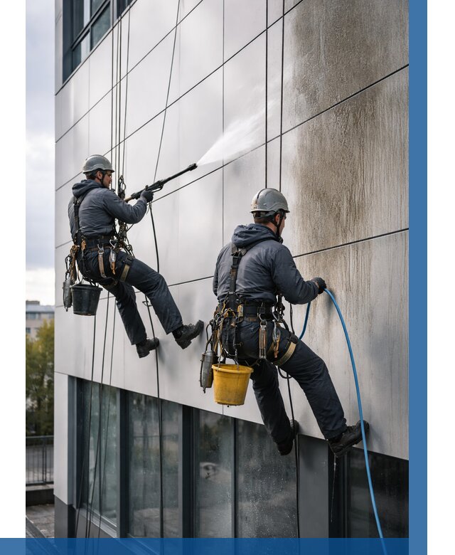 Мойка фасада из композита в Ефремах по цене от 307 р. | ВЫСОТНИК-Фрм