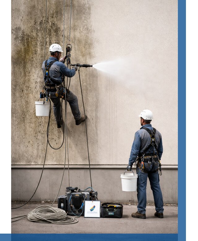 Очистка фасада от плесени в Ефремах от 307 р. | ВЫСОТНИК-Фрм