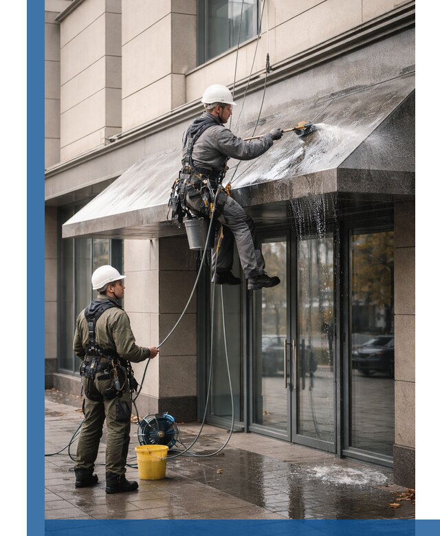 Профессиональная мойка козырьков и навесов в Ефремах