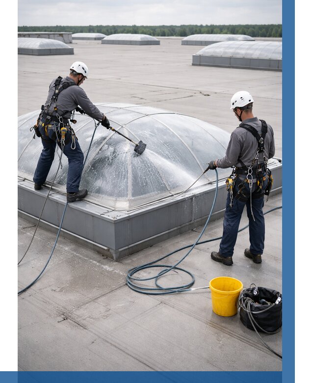 Мойка зенитных фонарей в Ефремах, заказать от 4610 р. | ВЫСОТНИК-Фрм