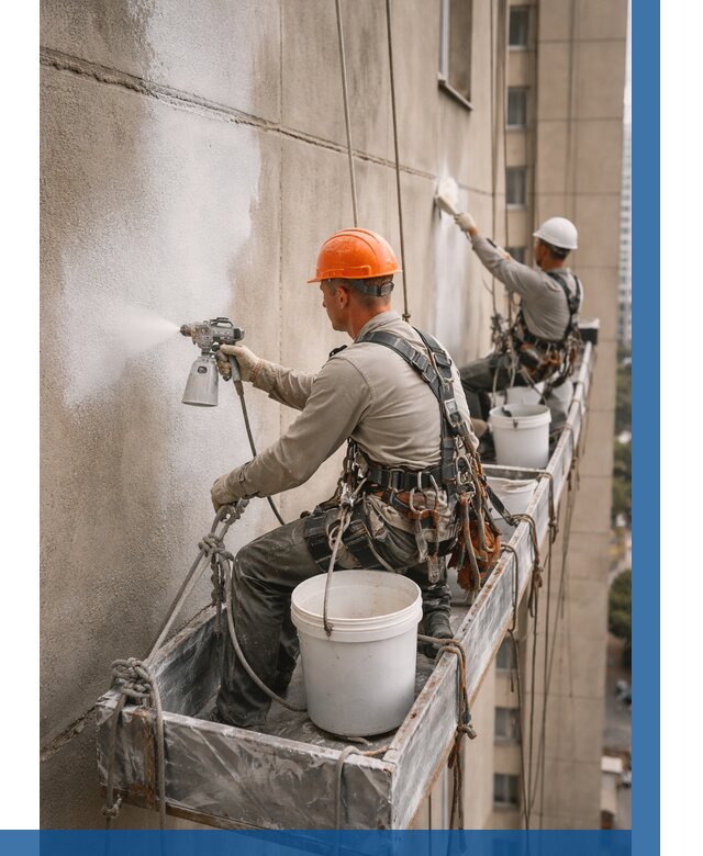 Грунтовка фасада на высоте в Ефремах от 123 р. | ВЫСОТНИК-Фрм