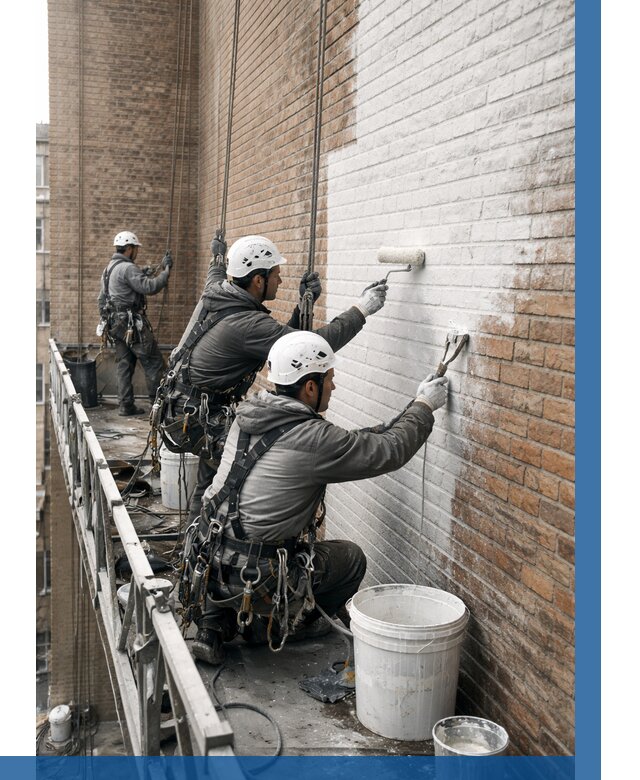 Покраска кирпичного фасада в Ефремах от 359 р. | ВЫСОТНИК-Фрм