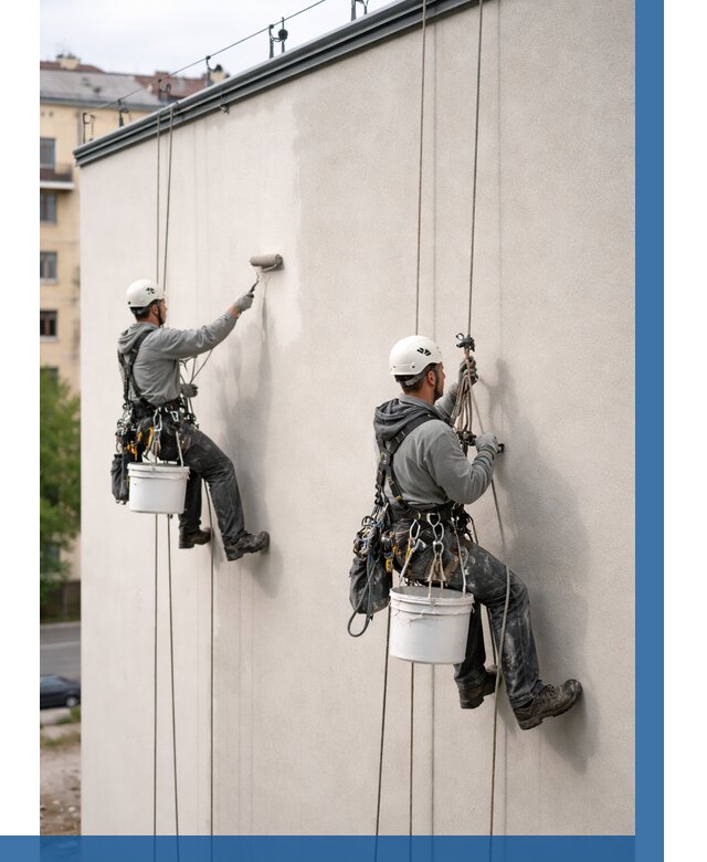 Покраска оштукатуренного фасада в Ефремах от 328 р. | ВЫСОТНИК-Фрм