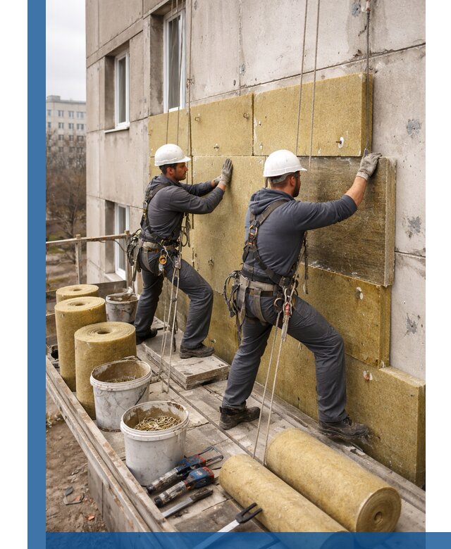 Утепление фасада минватой в Ефремах под ключ с гарантией