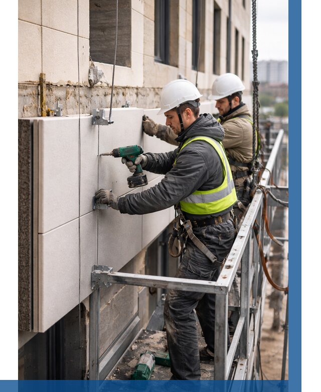 Монтаж фасадных термопанелей в Ефремах от 1537 р. | ВЫСОТНИК-Фрм