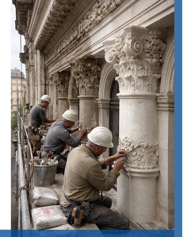 Реставрация фасадной лепнины в Ефремах от 2561 р. | ВЫСОТНИК-Фрм