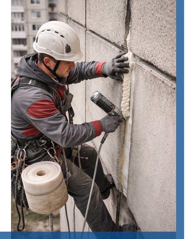 Утепление межпанельных швов в Ефремах от 717 р. | ВЫСОТНИК-Фрм