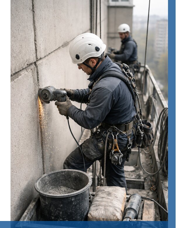 Штробление межпанельных швов в Ефремах от 1229 р. | ВЫСОТНИК-Фрм