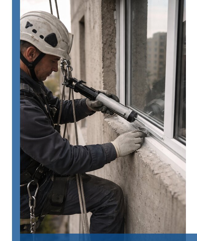 Герметизация оконных швов снаружи в Ефремах профессионально