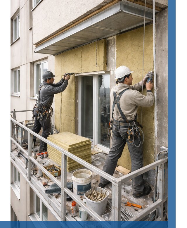 Утепление балкона снаружи в Ефремах от 1639 р. под ключ ВЫСОТНИК-Фрм