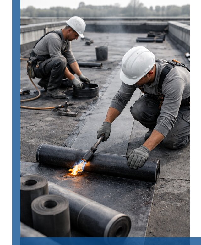 Ремонт рулонной кровли в Ефремах герметизация и восстановление