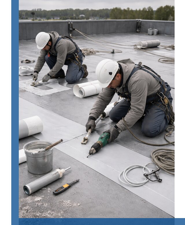 Ремонт мембранной кровли в Ефремах качественно и с гарантией