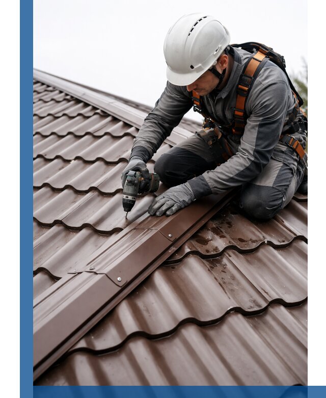 Ремонт металлочерепицы на крыше в Ефремах профессионально