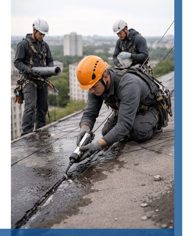 Устранение протечек кровли в Ефремах от 12294 р. | ВЫСОТНИК-Фрм