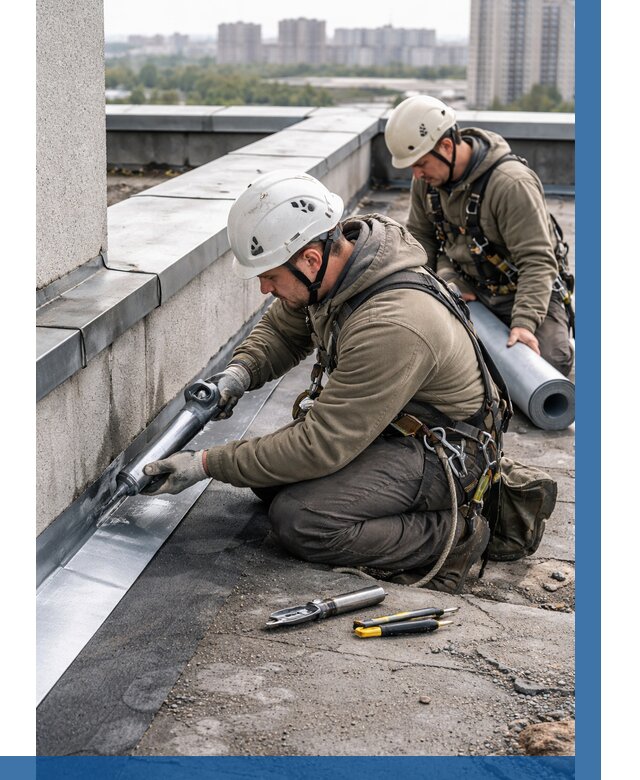 Ремонт кровельных примыканий в Ефремах от 1229 р. | ВЫСОТНИК-Фрм