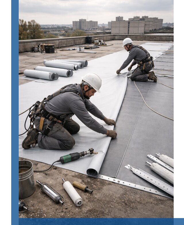 Монтаж мембранной кровли в Ефремах для промышленных зданий