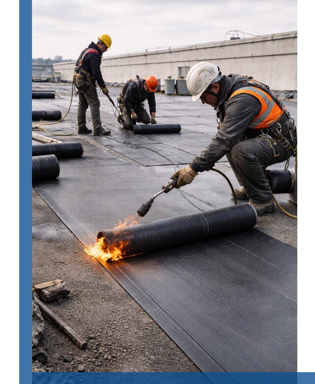 Монтаж наплавляемой кровли в Ефремах профессионально