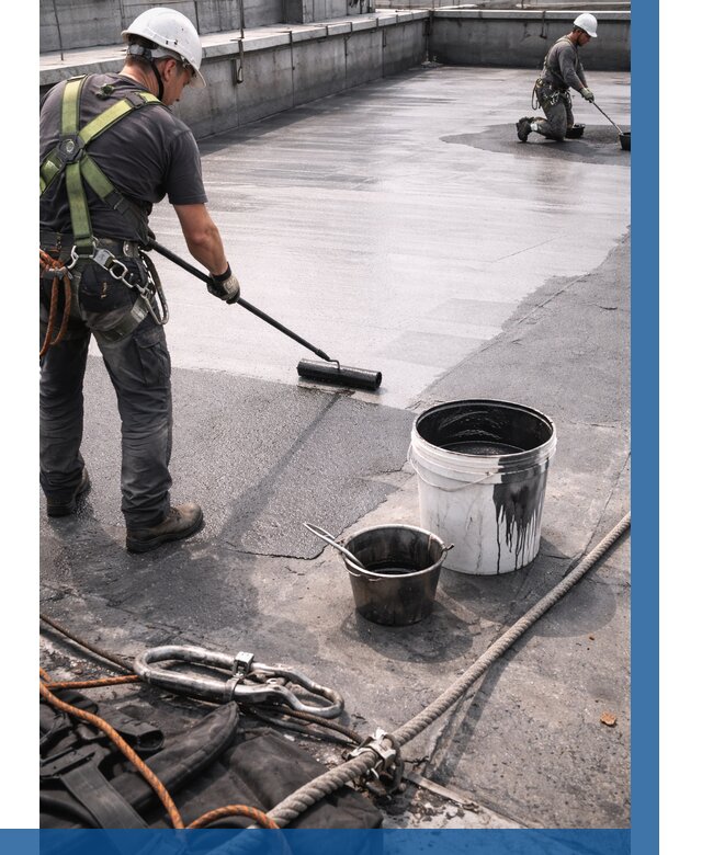 Гидроизоляция кровли жидкой резиной в Ефремах от 512 р. | ВЫСОТНИК-Фрм