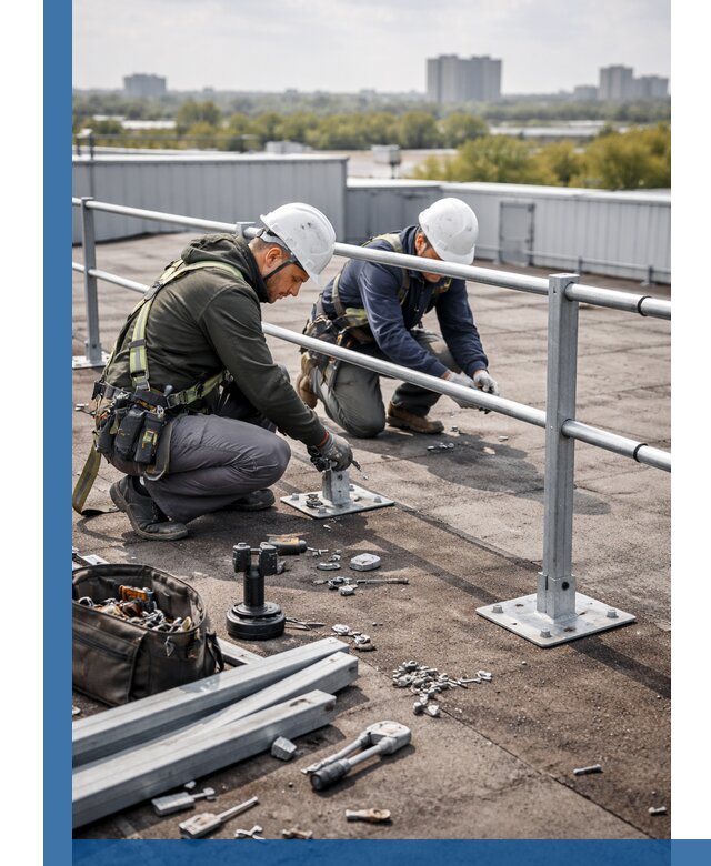 Монтаж кровельного ограждения в Ефремах под ключ с гарантией