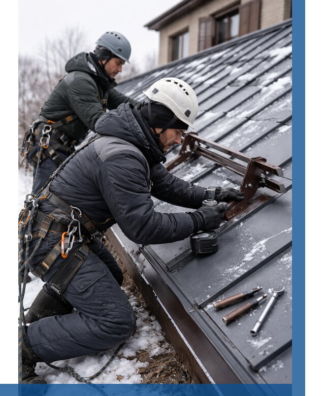 Монтаж снегозадержателей в Ефремах от 461 р. | ВЫСОТНИК-Фрм