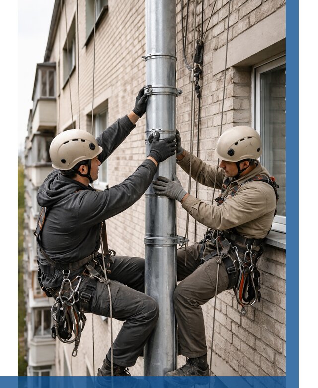 Замена водосточных труб в Ефремах от 6659 р. | ВЫСОТНИК-Фрм