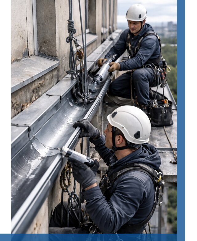 Ремонт водосточных желобов в Ефремах от 6659 р. | ВЫСОТНИК-Фрм