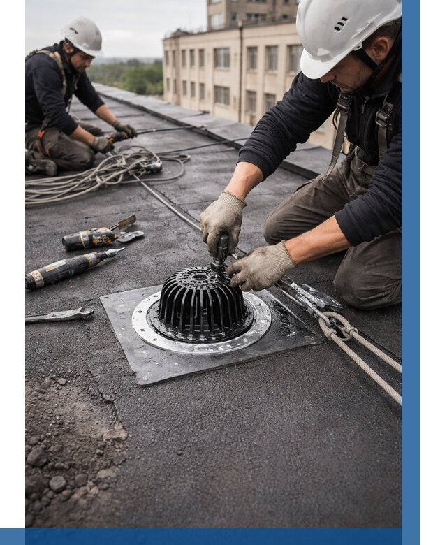 Установка водосточных воронок в Ефремах цена от 3586 р. | ВЫСОТНИК-Фрм