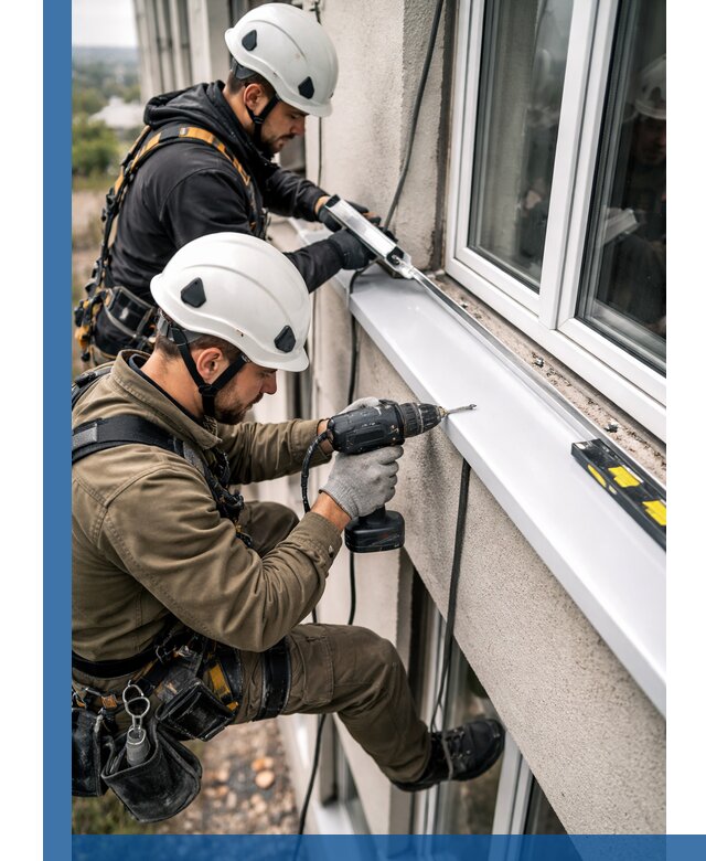 Профессиональный монтаж оконных отливов и отведения воды в Ефремах