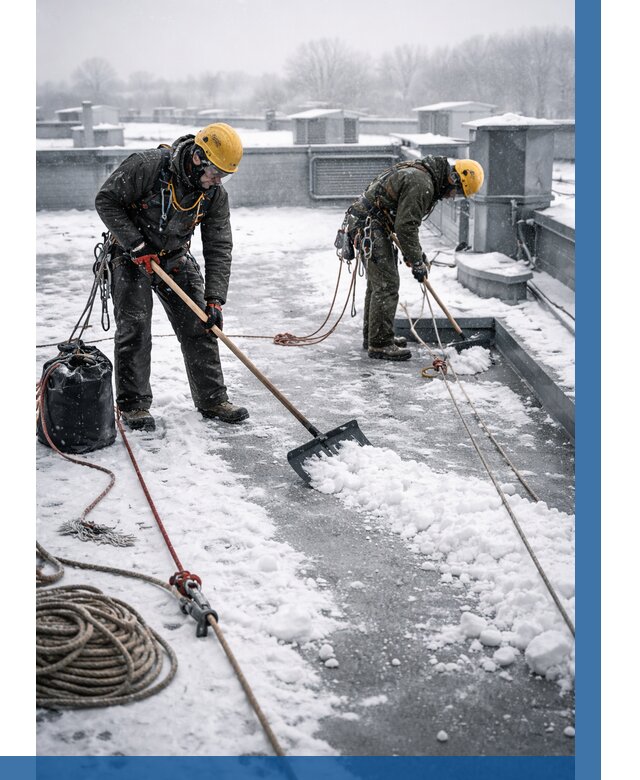 Очистка крыши от снега в Ефремах от 7684 р. | ВЫСОТНИК-Фрм