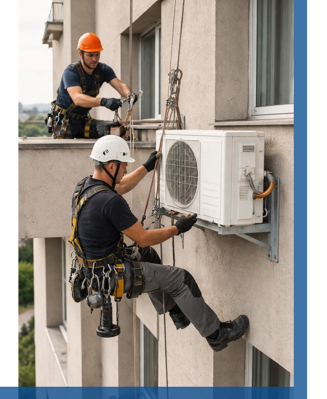 Монтаж внешнего блока кондиционера в Ефремах от 6659 р. | ВЫСОТНИК-Фрм