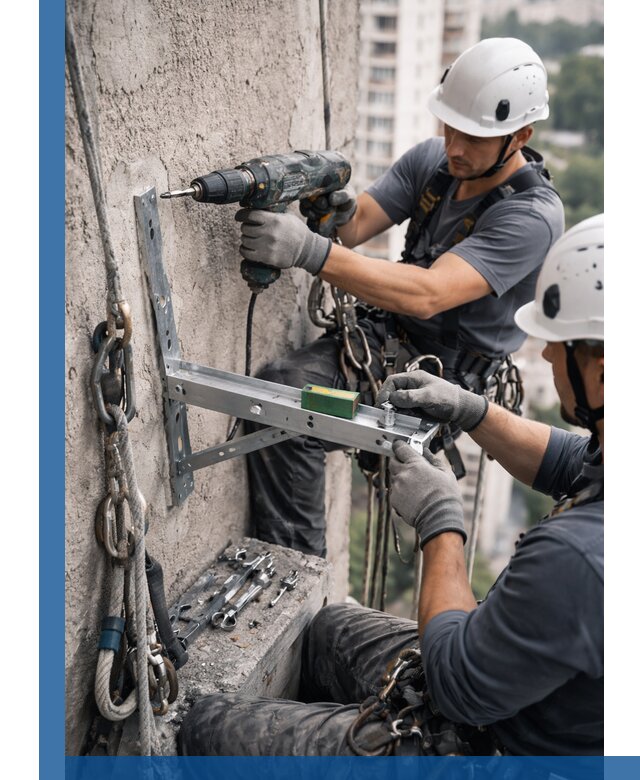 Установка кронштейнов кондиционера и крепежа в Ефремах