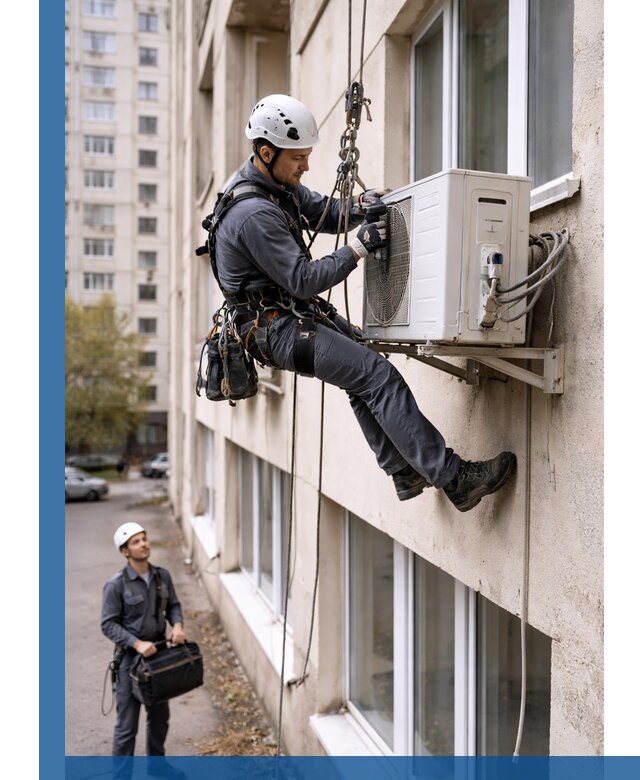 Демонтаж внешнего блока кондиционера в Ефремах профессионально