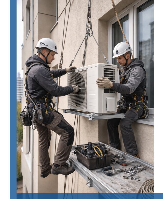 Перенос внешнего блока кондиционера в Ефремах с монтажом и крепежом