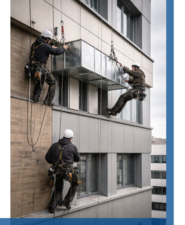 Монтаж воздуховодов на фасаде в Ефремах от 1537 р. | ВЫСОТНИК-Фрм