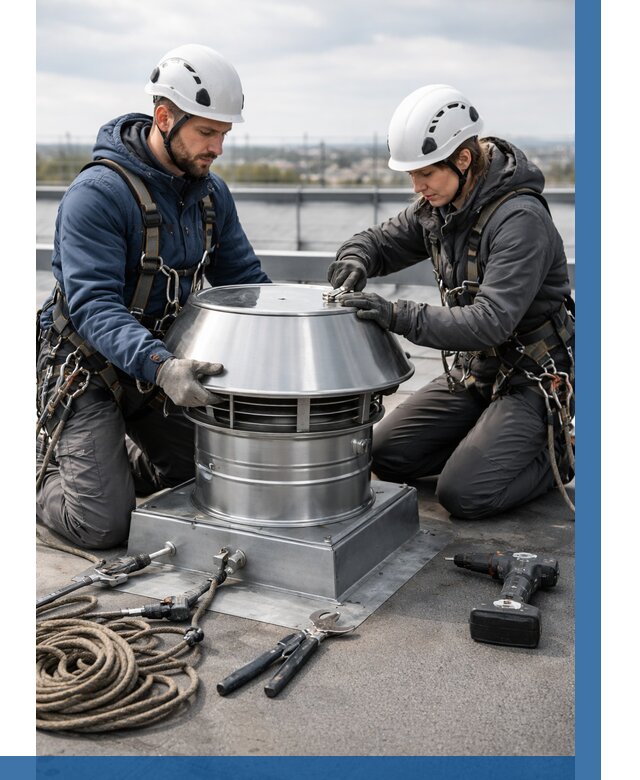 Установка дефлекторов на кровле в Ефремах от 4610 р. | ВЫСОТНИК-Фрм