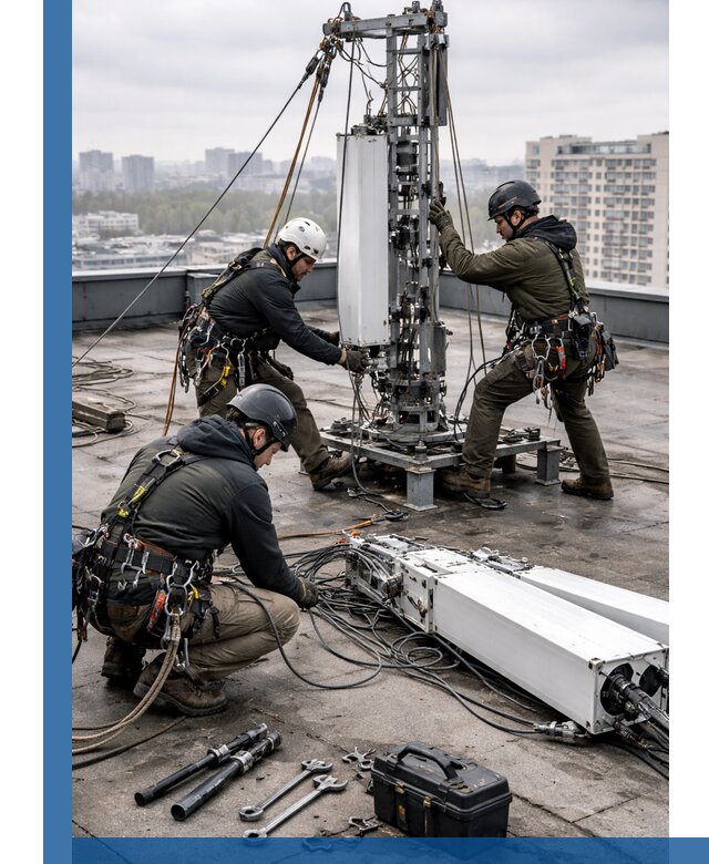 Демонтаж антенн на крыше зданий в Ефремах с гарантией