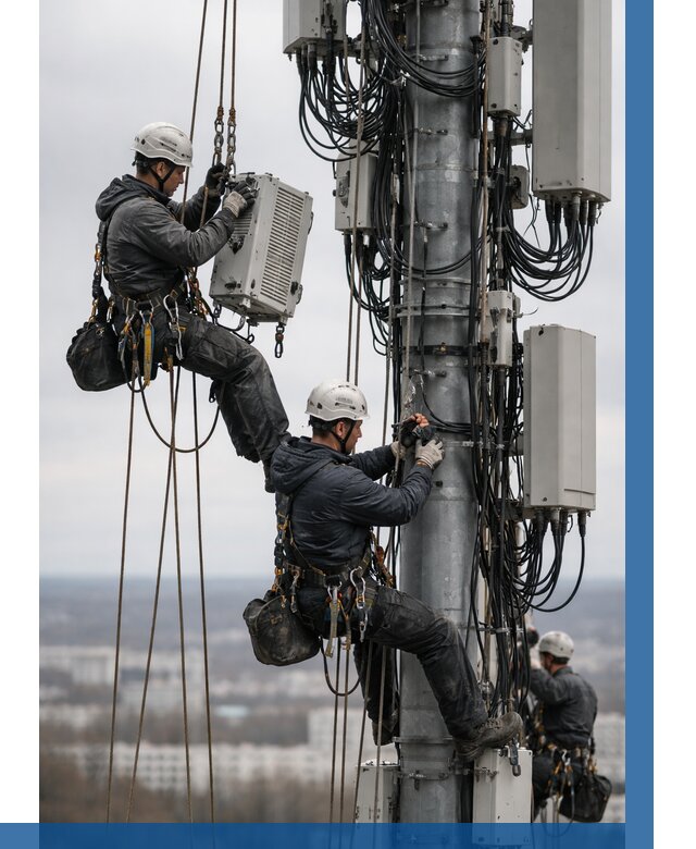 Монтаж оборудования связи на мачте в Ефремах от 7684 р. | ВЫСОТНИК-Фрм