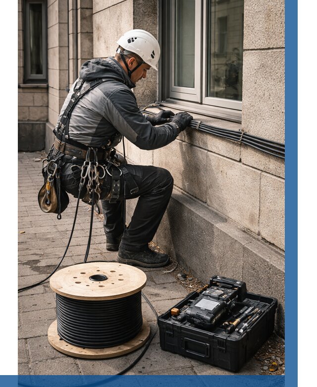 Прокладка оптоволоконного кабеля в Ефремах от 820 р. | ВЫСОТНИК-Фрм