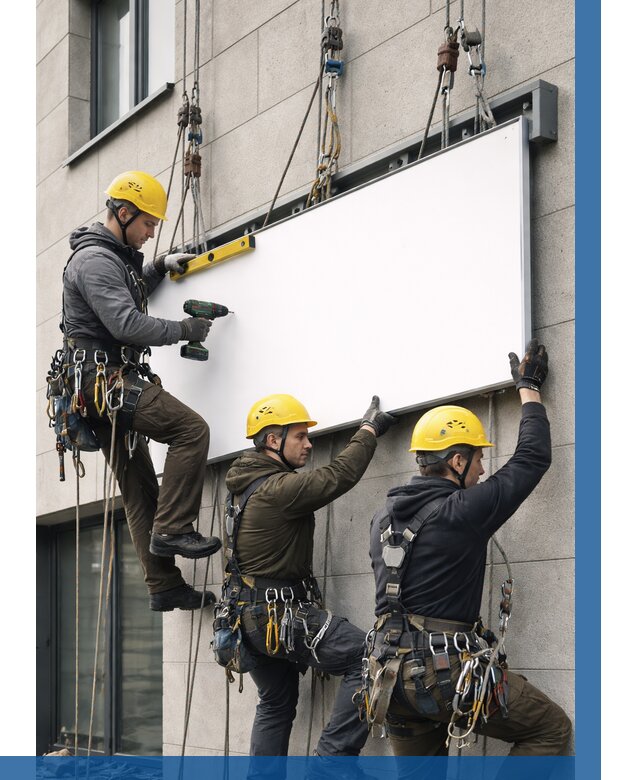 Монтаж рекламной вывески в Ефремах от 8196 р. | ВЫСОТНИК-Фрм