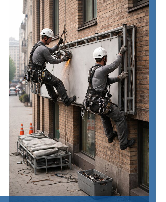 Демонтаж рекламной вывески в Ефремах от 6659 р. | ВЫСОТНИК-Фрм