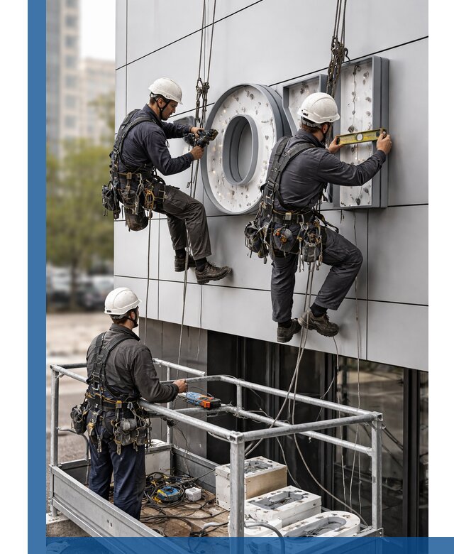 Профессиональный монтаж световых букв в Ефремах под ключ