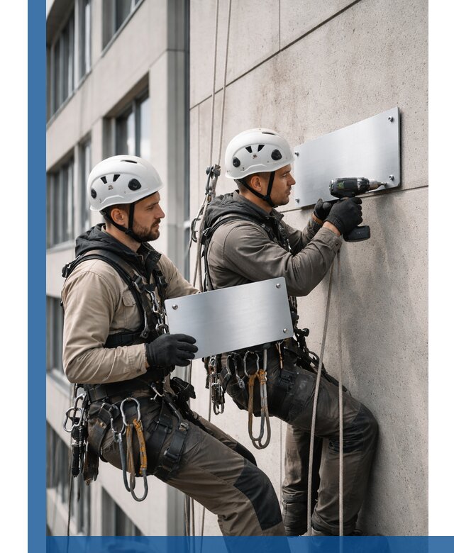 Монтаж табличек и указателей в Ефремах для зданий и сооружений