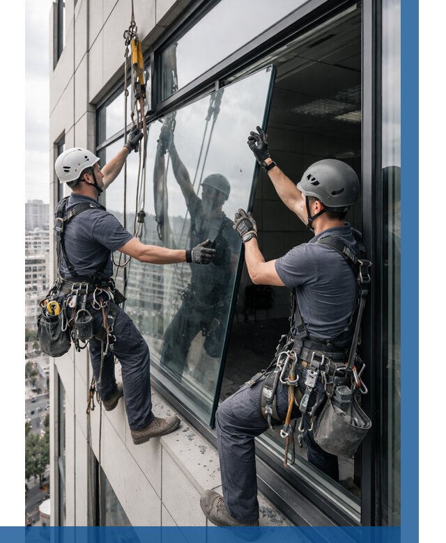 Замена стеклопакетов на высоте в Ефремах от 5635 р. | ВЫСОТНИК-Фрм