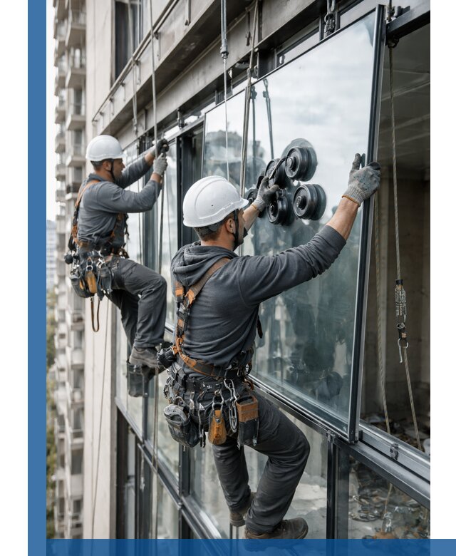 Витражное остекление фасадов и лоджий в Ефремах под ключ