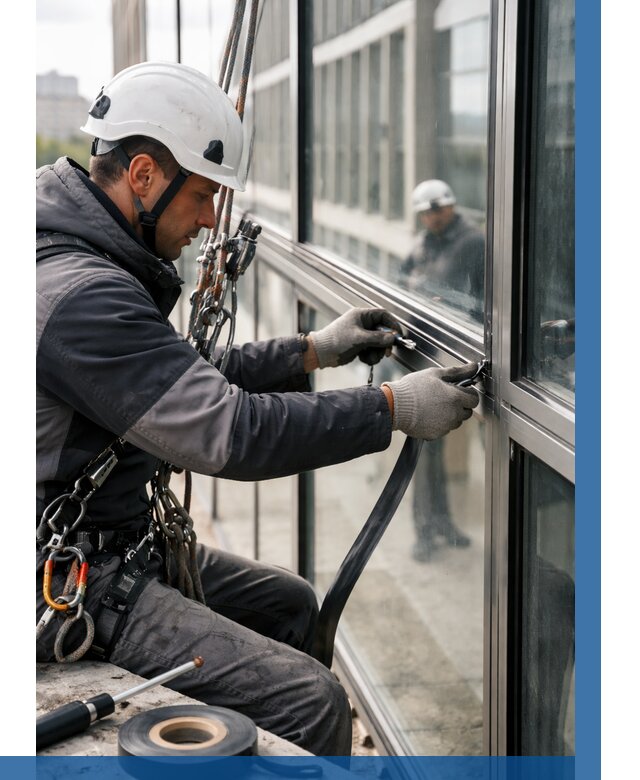 Ремонт витражных конструкций в Ефремах от 3586 р. | ВЫСОТНИК-Фрм