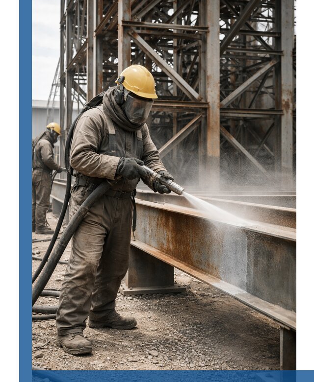 Пескоструйная очистка металлоконструкций в Ефремах промышленная