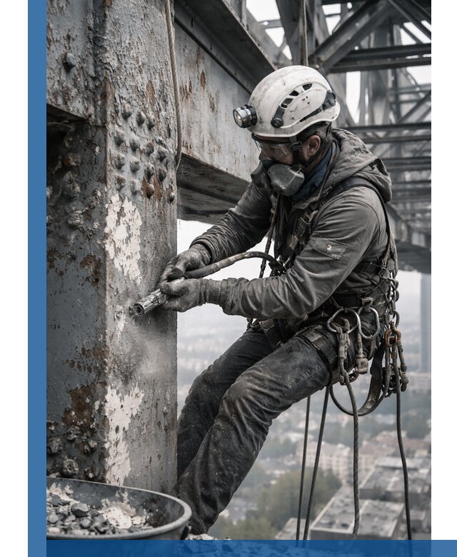 Удаление старой краски с металлических конструкций в Ефремах